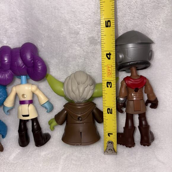 Star Wars Young Jedi Adventures Jedi Hero Collection Toy Figures Yoda Lot Of 4 - Picture 7 of 7